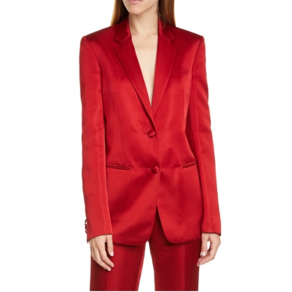 HELMUT LANG  Two-Button Satin Blazer Size 4 - Picture 2 of 15